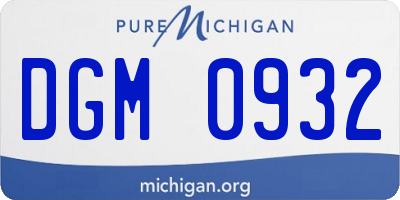 MI license plate DGM0932