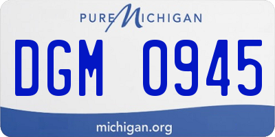 MI license plate DGM0945