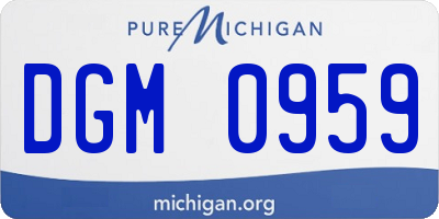 MI license plate DGM0959