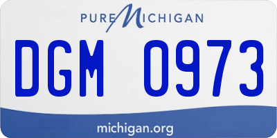 MI license plate DGM0973