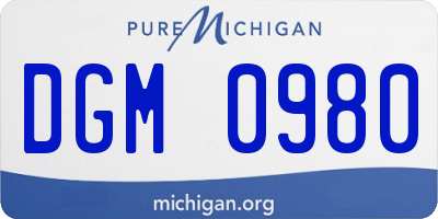 MI license plate DGM0980
