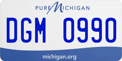 MI license plate DGM0990