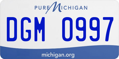 MI license plate DGM0997