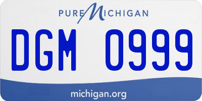 MI license plate DGM0999
