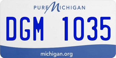MI license plate DGM1035