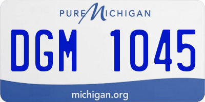 MI license plate DGM1045