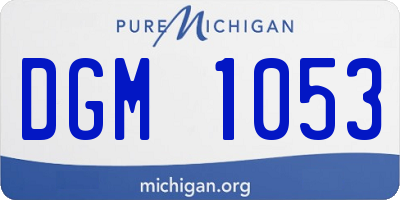 MI license plate DGM1053