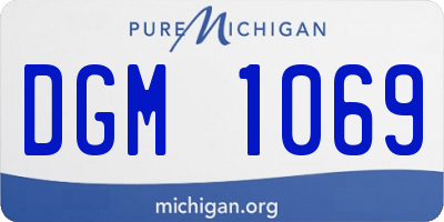 MI license plate DGM1069