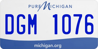 MI license plate DGM1076