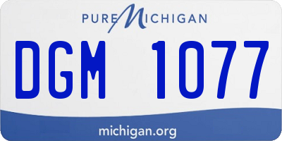 MI license plate DGM1077