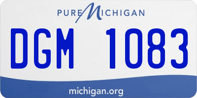 MI license plate DGM1083