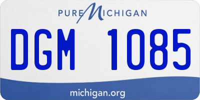 MI license plate DGM1085