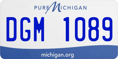 MI license plate DGM1089