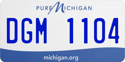 MI license plate DGM1104