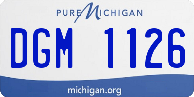 MI license plate DGM1126