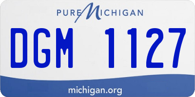 MI license plate DGM1127