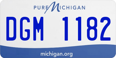 MI license plate DGM1182