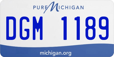 MI license plate DGM1189