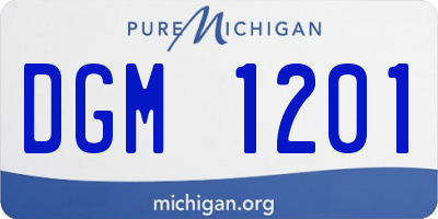 MI license plate DGM1201