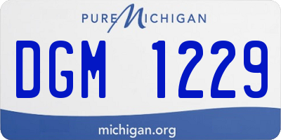 MI license plate DGM1229
