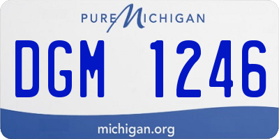 MI license plate DGM1246