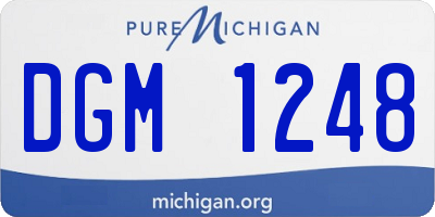 MI license plate DGM1248