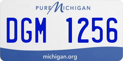 MI license plate DGM1256