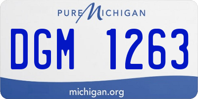 MI license plate DGM1263