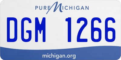 MI license plate DGM1266