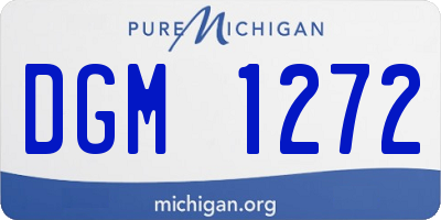 MI license plate DGM1272