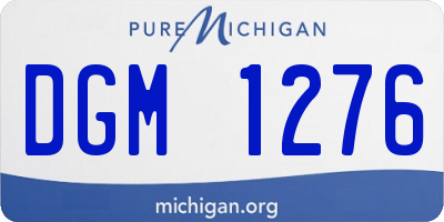 MI license plate DGM1276