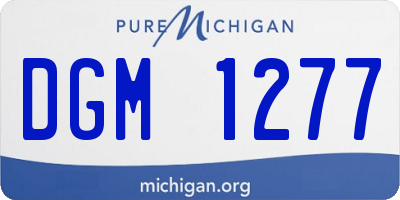 MI license plate DGM1277