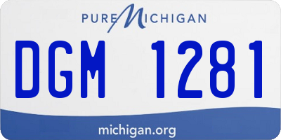 MI license plate DGM1281