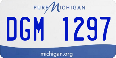 MI license plate DGM1297