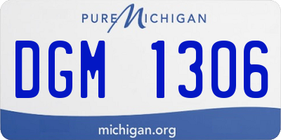 MI license plate DGM1306