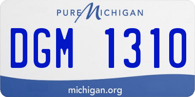 MI license plate DGM1310