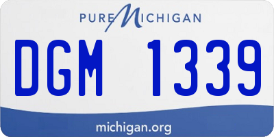 MI license plate DGM1339