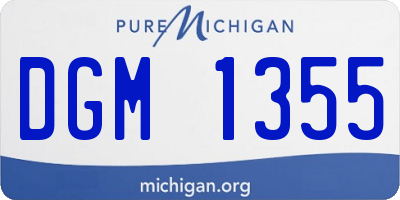 MI license plate DGM1355