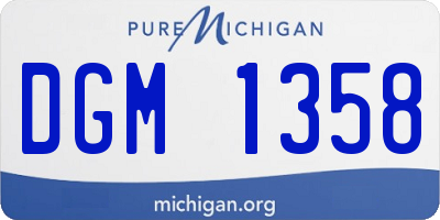 MI license plate DGM1358
