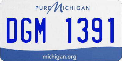 MI license plate DGM1391