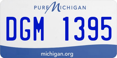 MI license plate DGM1395