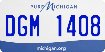 MI license plate DGM1408