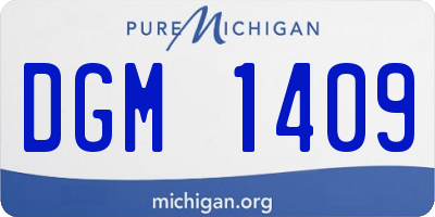 MI license plate DGM1409