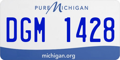 MI license plate DGM1428
