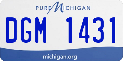 MI license plate DGM1431