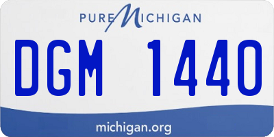 MI license plate DGM1440