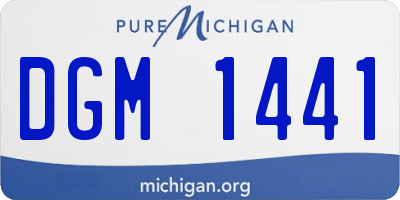 MI license plate DGM1441