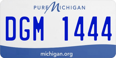 MI license plate DGM1444