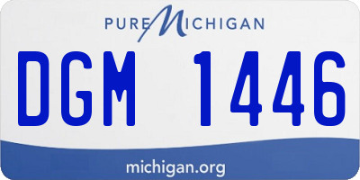 MI license plate DGM1446