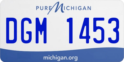 MI license plate DGM1453